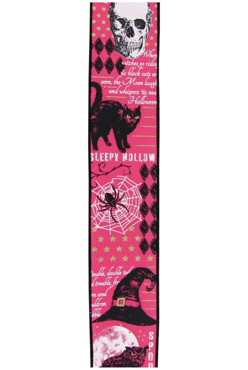 Shop For 2.5" Vintage Halloween Ribbon: Pink (10 Yards)
