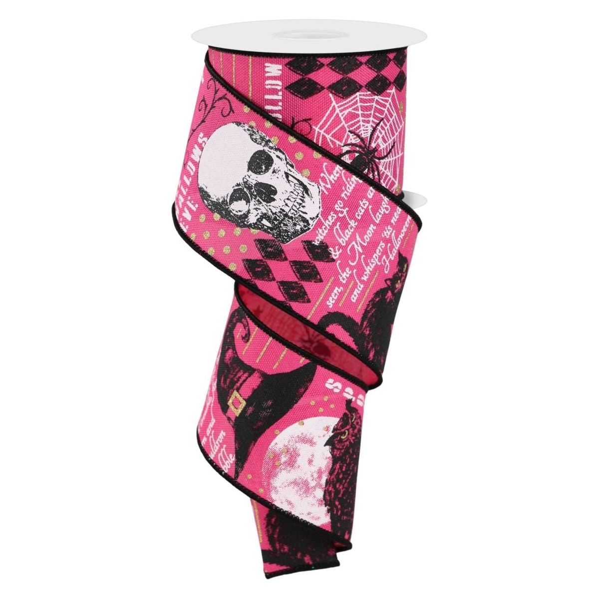 Shop For 2.5" Vintage Halloween Ribbon: Pink (10 Yards)