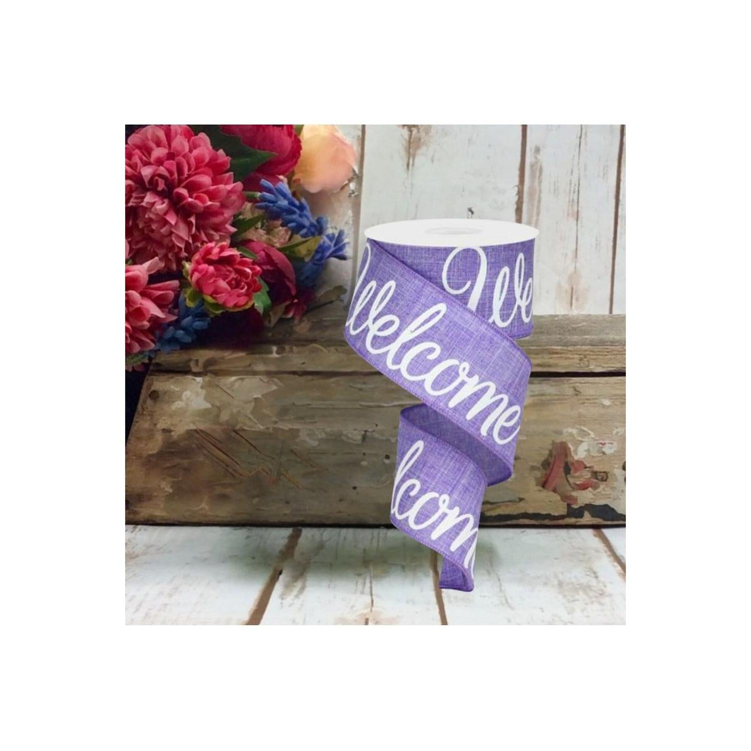 Shop For 2.5" Welcome Royal Ribbon: Lavender (10 Yards)