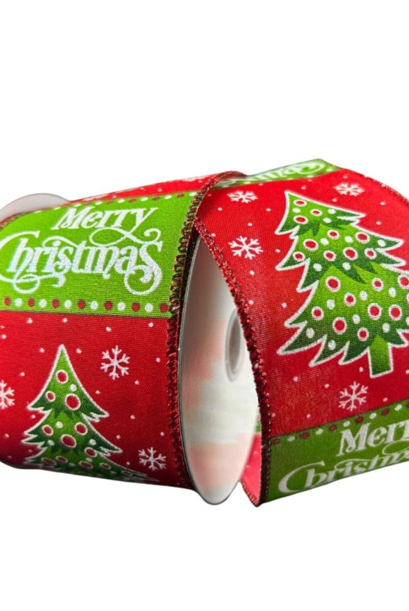 Shop For 2.5" Whimsy Merry Christmas Ribbon: Red (10 Yards)