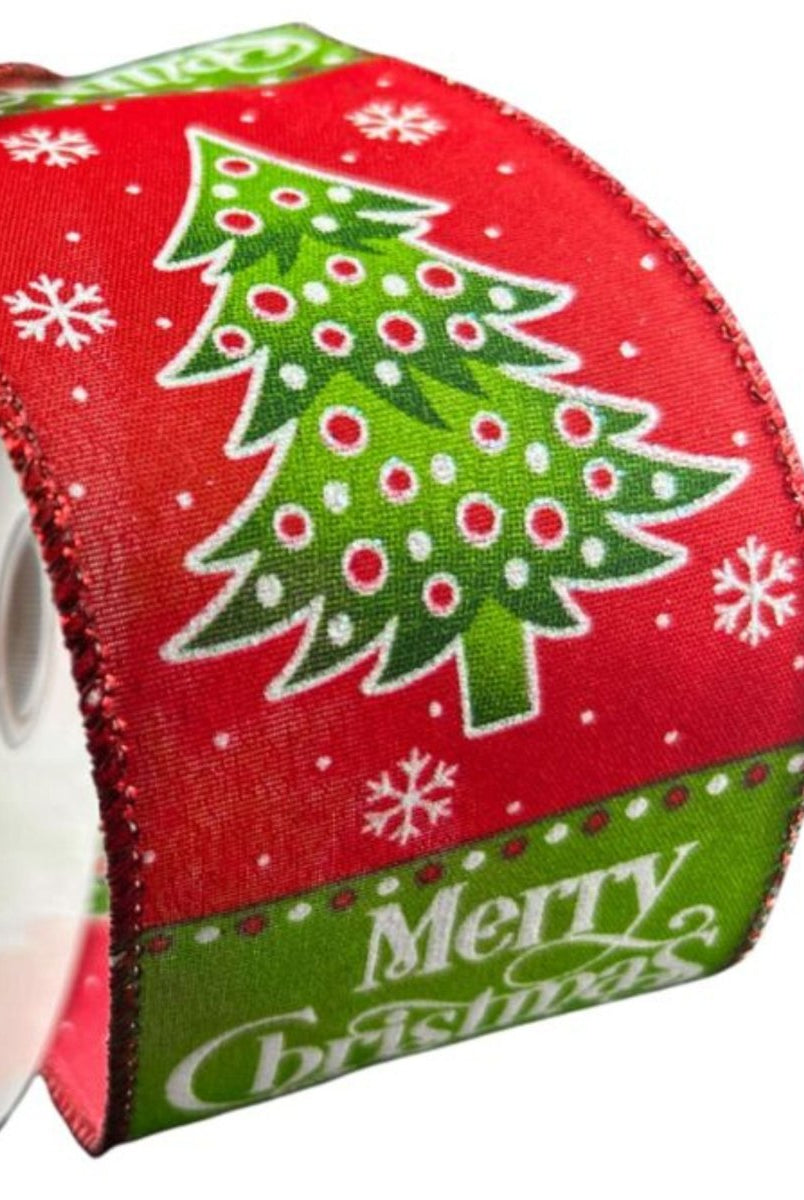 Shop For 2.5" Whimsy Merry Christmas Ribbon: Red (10 Yards)