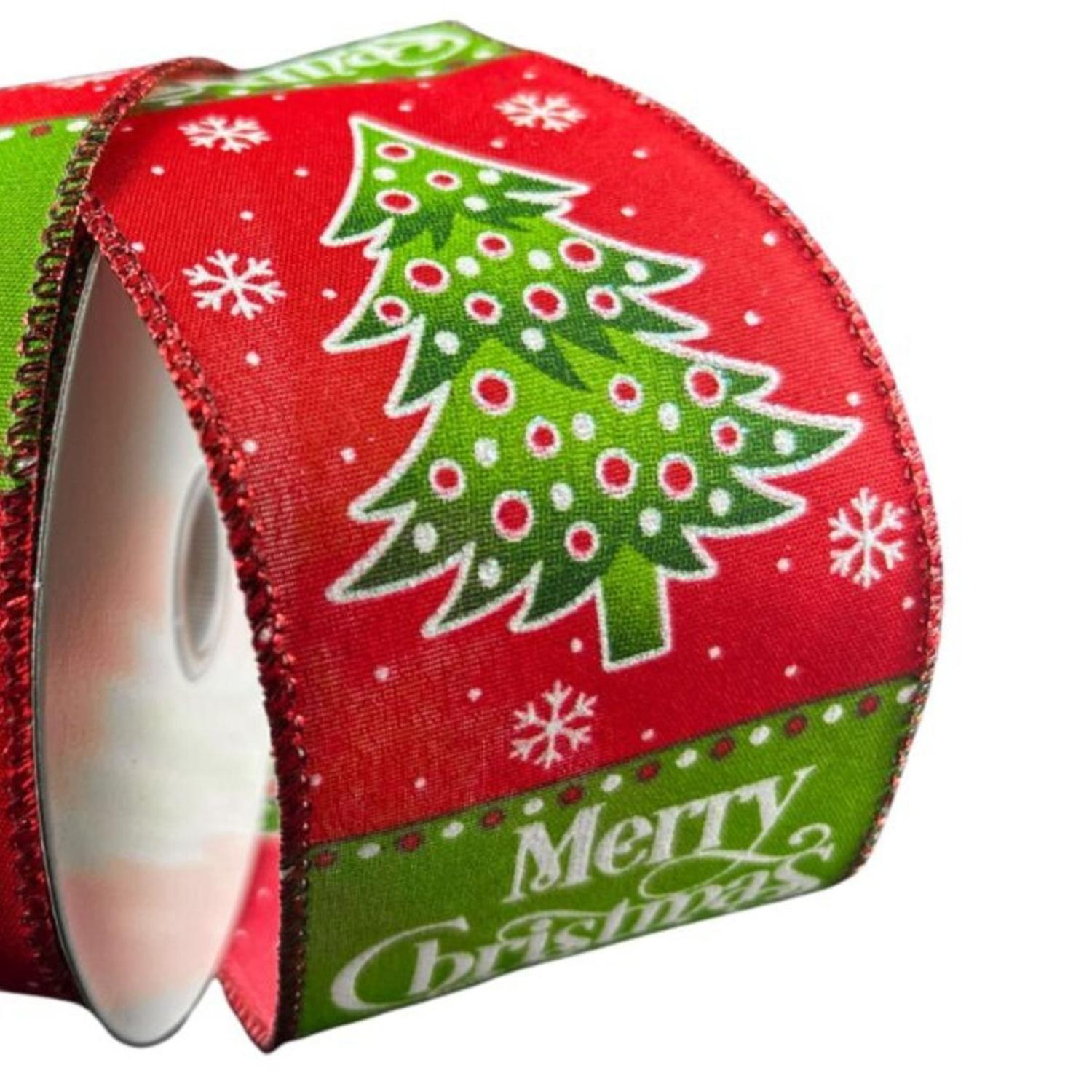 Shop For 2.5" Whimsy Merry Christmas Ribbon: Red (10 Yards)