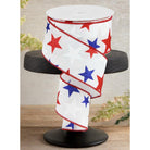 Shop For 2.5" White Royal Canvas Ribbon: Patriotic Stars (10 Yards)