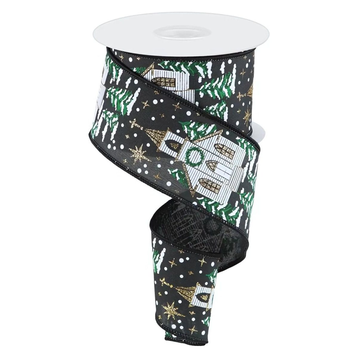 Shop For 2.5" Winter Church Ribbon: Black (10 Yards)