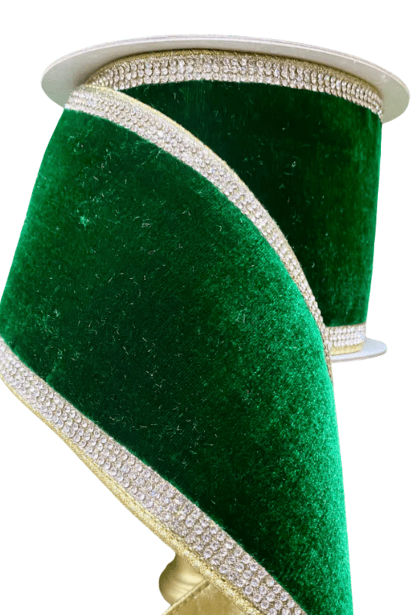 Shop For 2.5" Winter Diamonds Ribbon: Emerald (5 Yards)