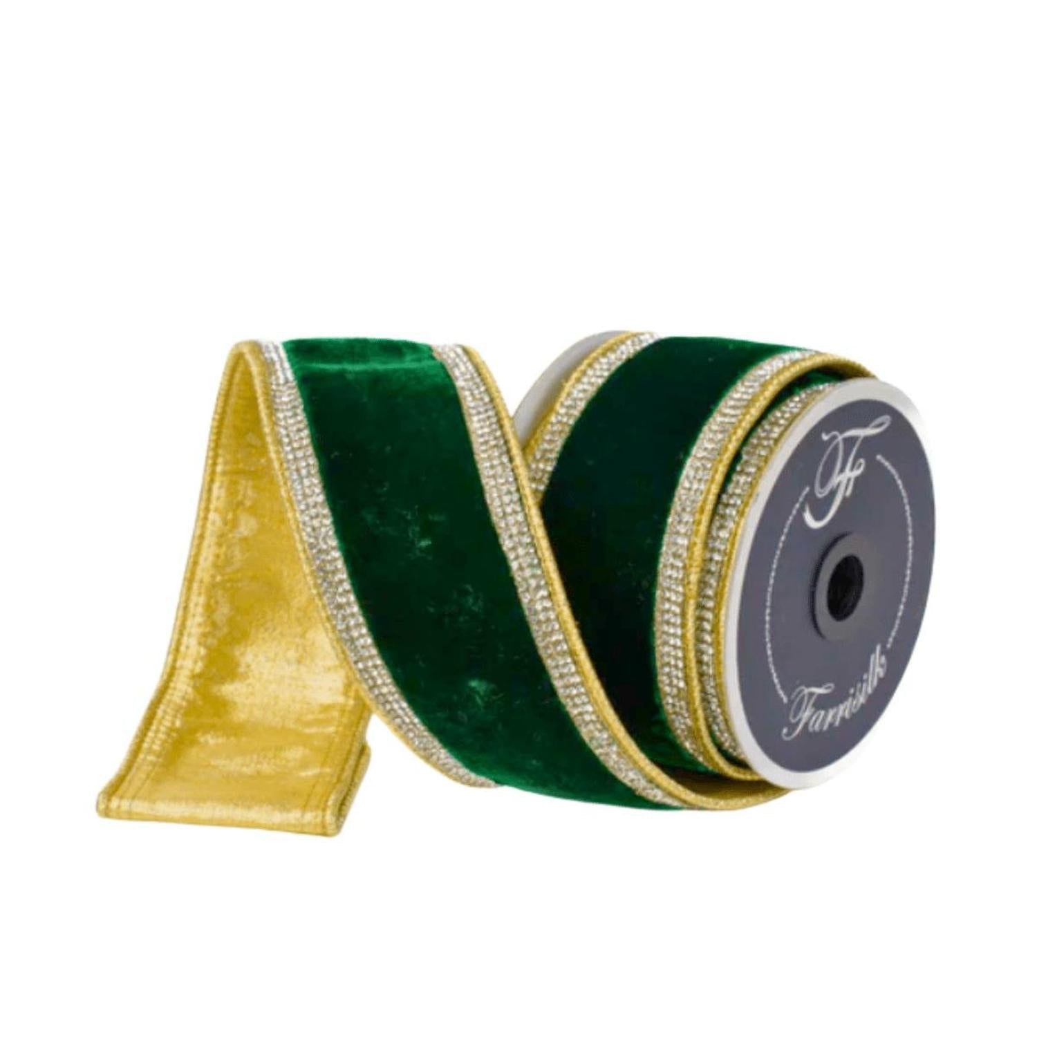 Shop For 2.5" Winter Diamonds Ribbon: Emerald (5 Yards)