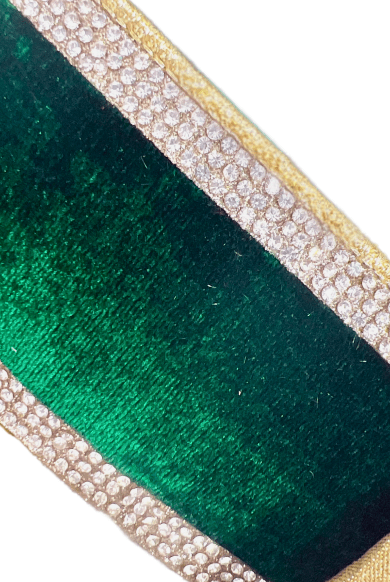 Shop For 2.5" Winter Diamonds Ribbon: Emerald (5 Yards)