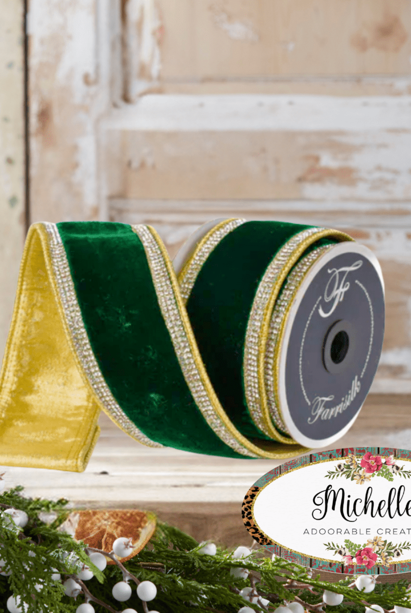 Shop For 2.5" Winter Diamonds Ribbon: Emerald (5 Yards)