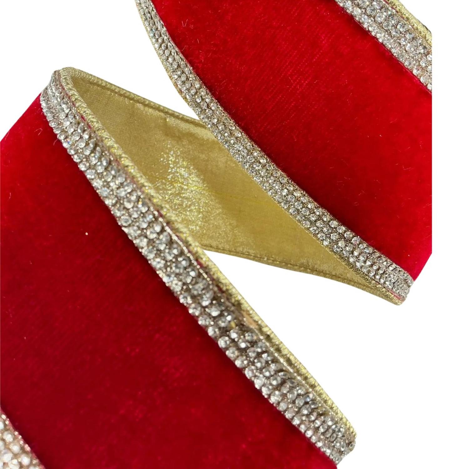 Shop For 2.5" Winter Diamonds Ribbon: Red (5 Yards)