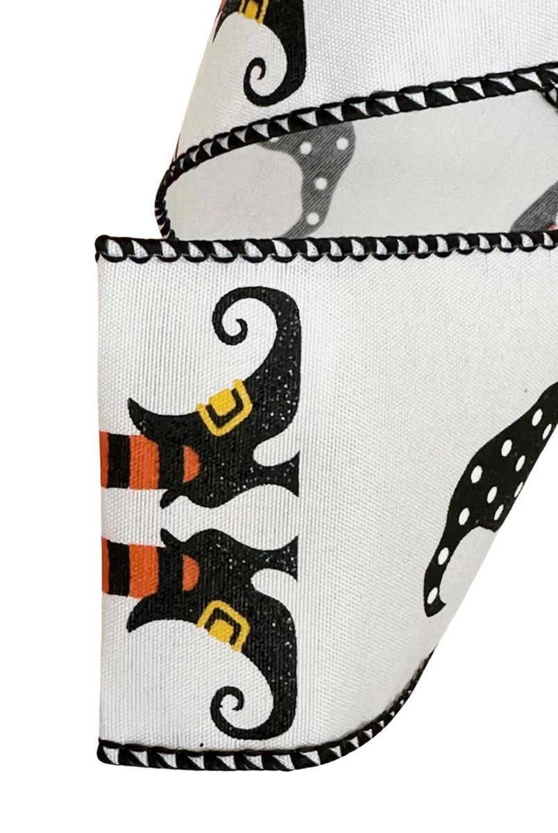 Shop For 2.5" Witch Hat and Boots Ribbon: White (10 Yards)