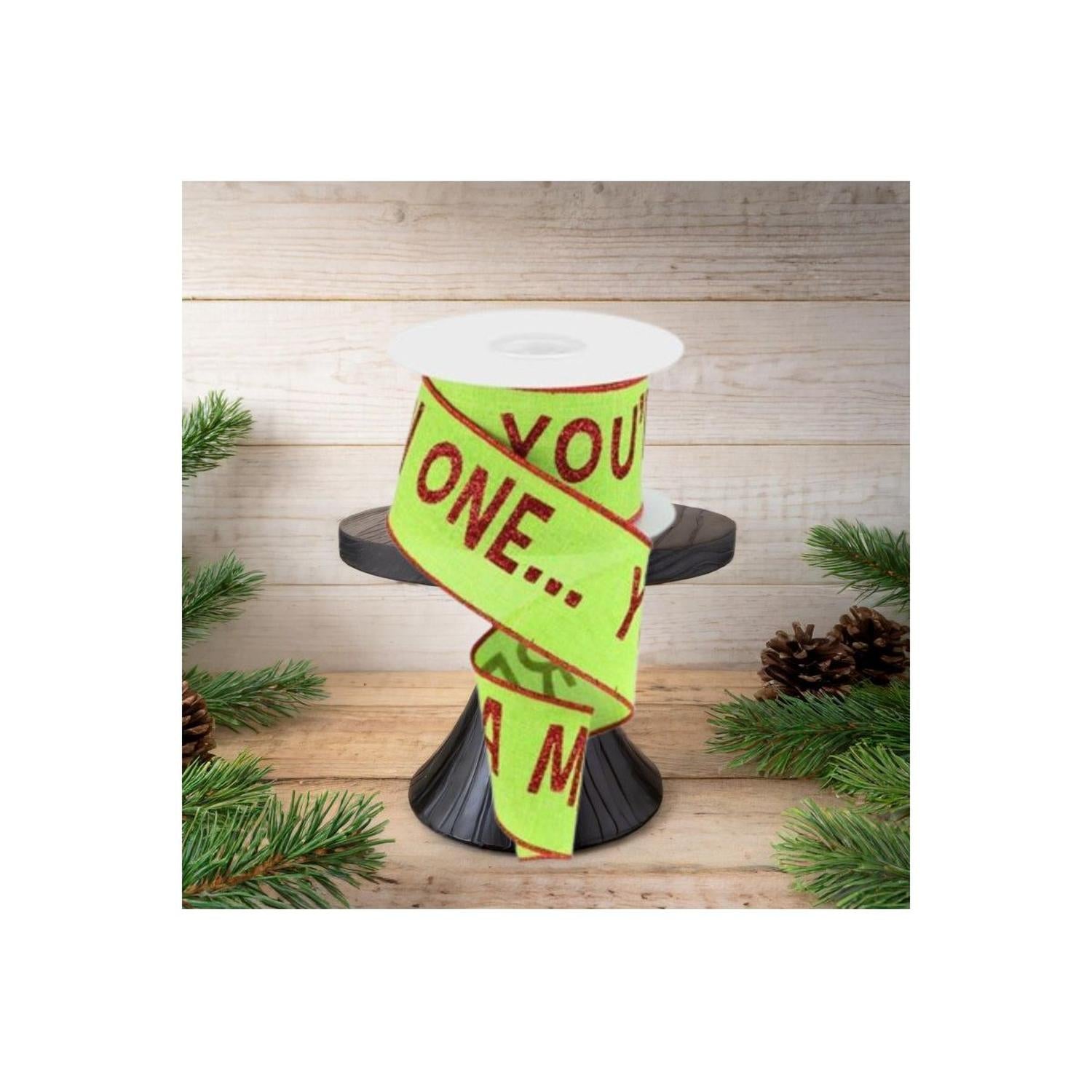 Shop For 2.5" Your A Mean One Ribbon: Lime Green (10 Yards)