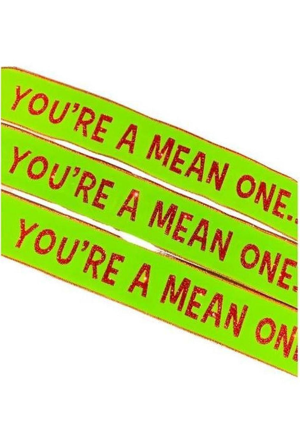 2.5" Your A Mean One Ribbon: Lime Green (10 Yards)