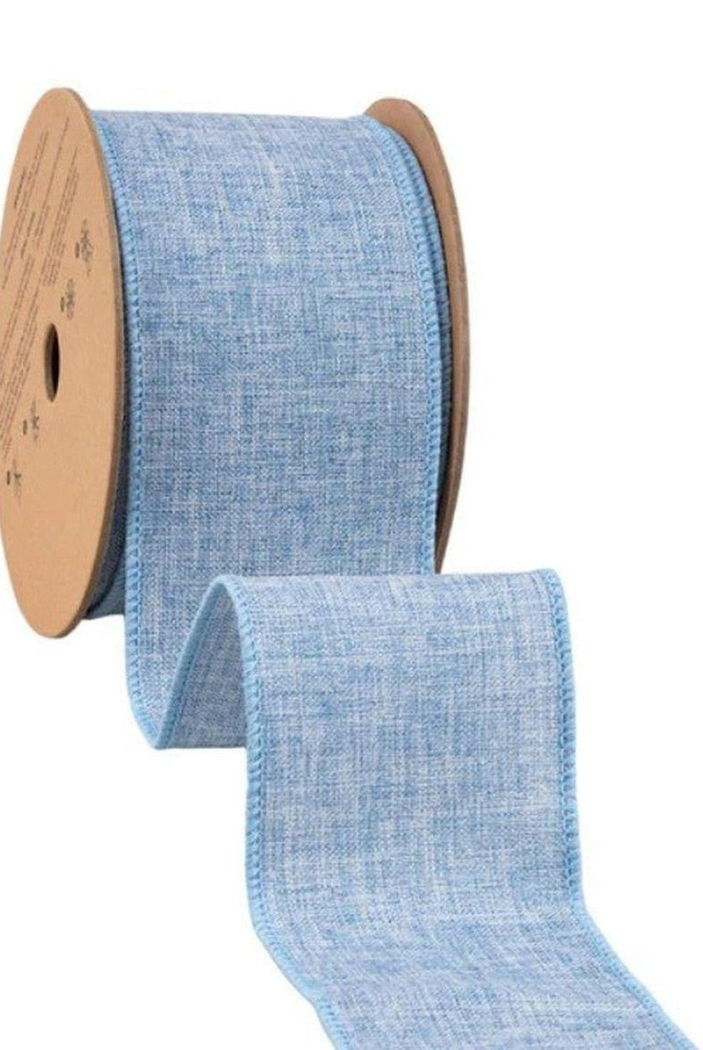 2.5in Blue Linen Ribbon (10 Yards)