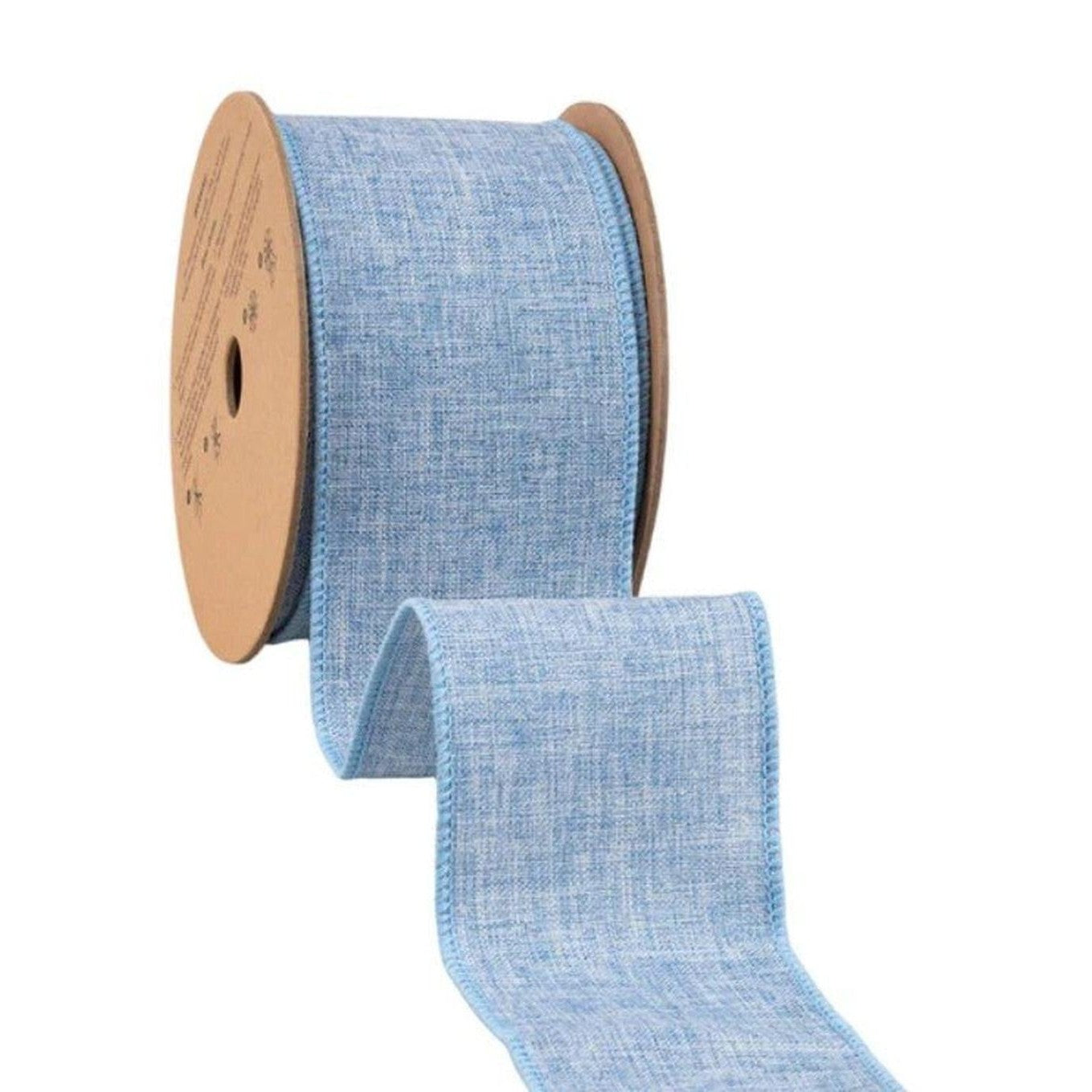 2.5in Blue Linen Ribbon (10 Yards)