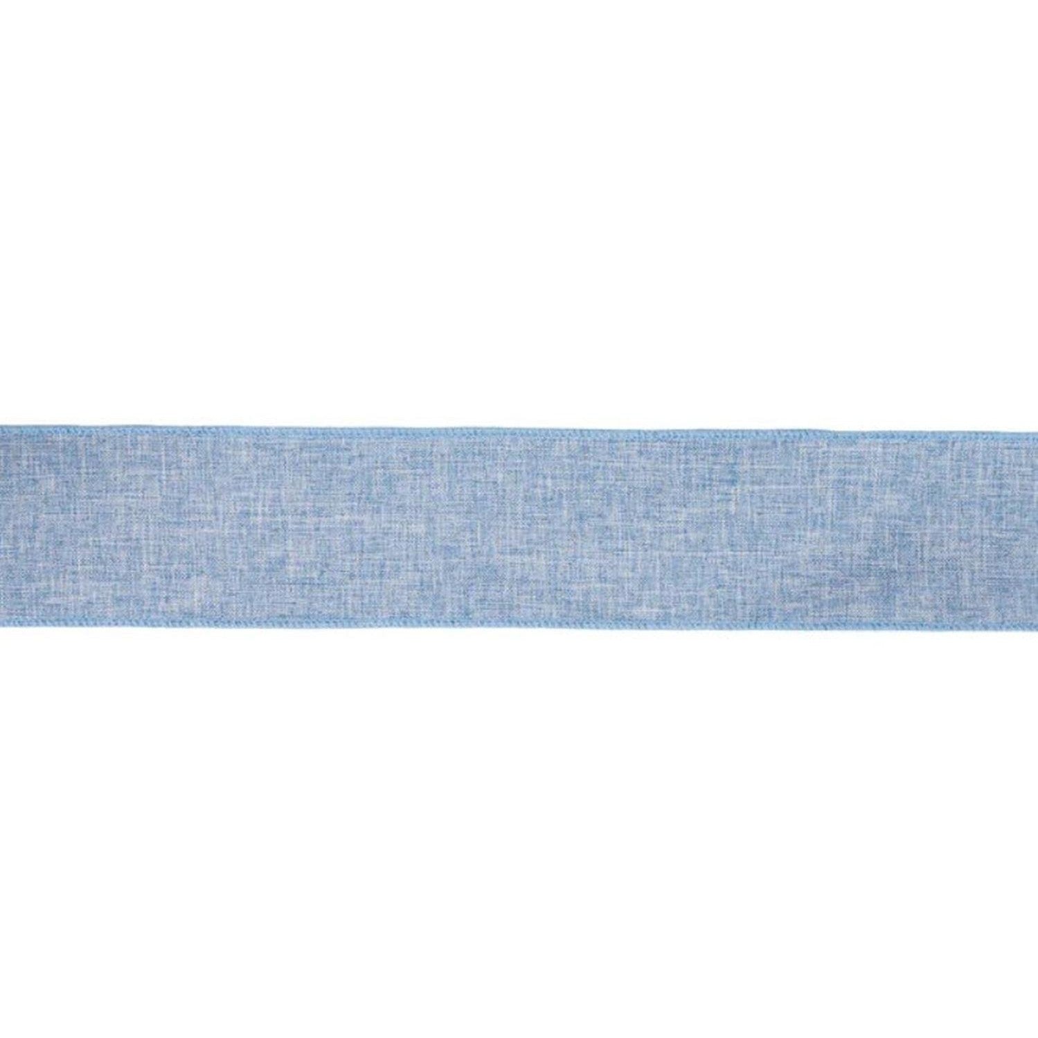 2.5in Blue Linen Ribbon (10 Yards)