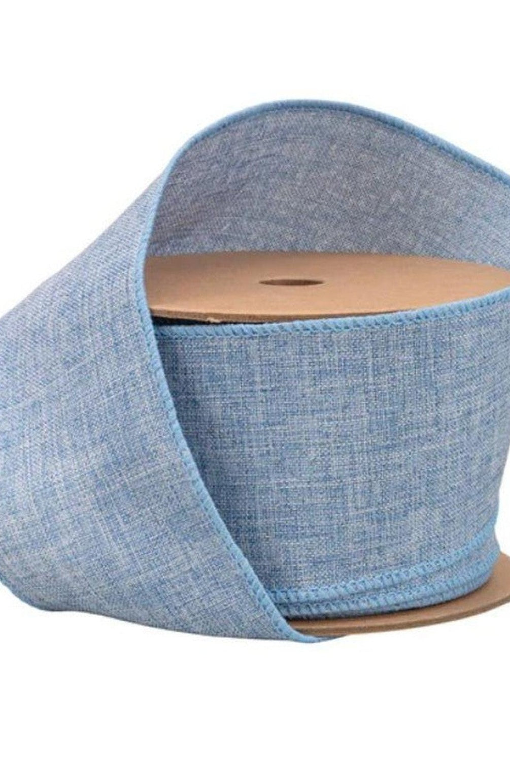 2.5in Blue Linen Ribbon (10 Yards)