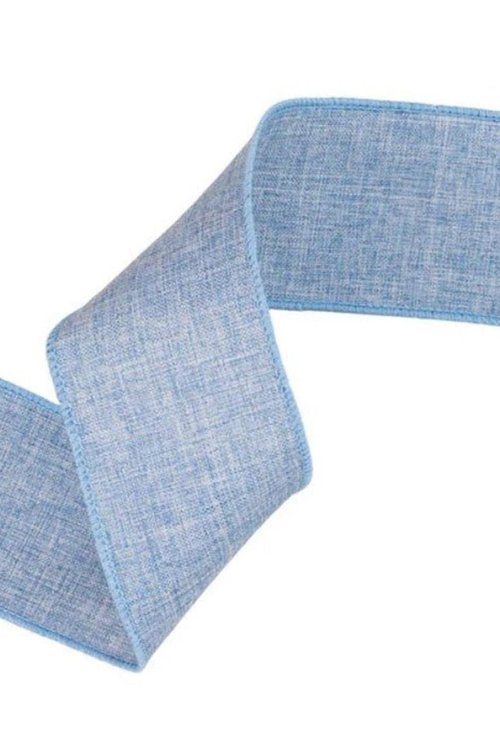 2.5in Blue Linen Ribbon (10 Yards)