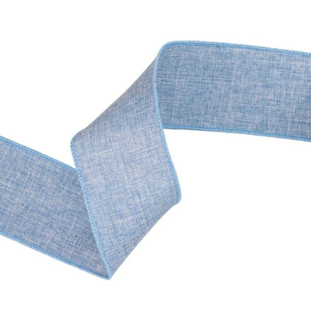 2.5in Blue Linen Ribbon (10 Yards)