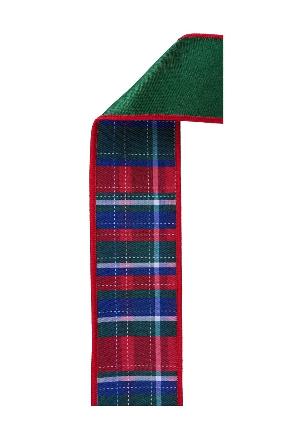Shop For 2.5in Dashed Plaid Ribbon: Red/Green/Blue (10 Yards)
