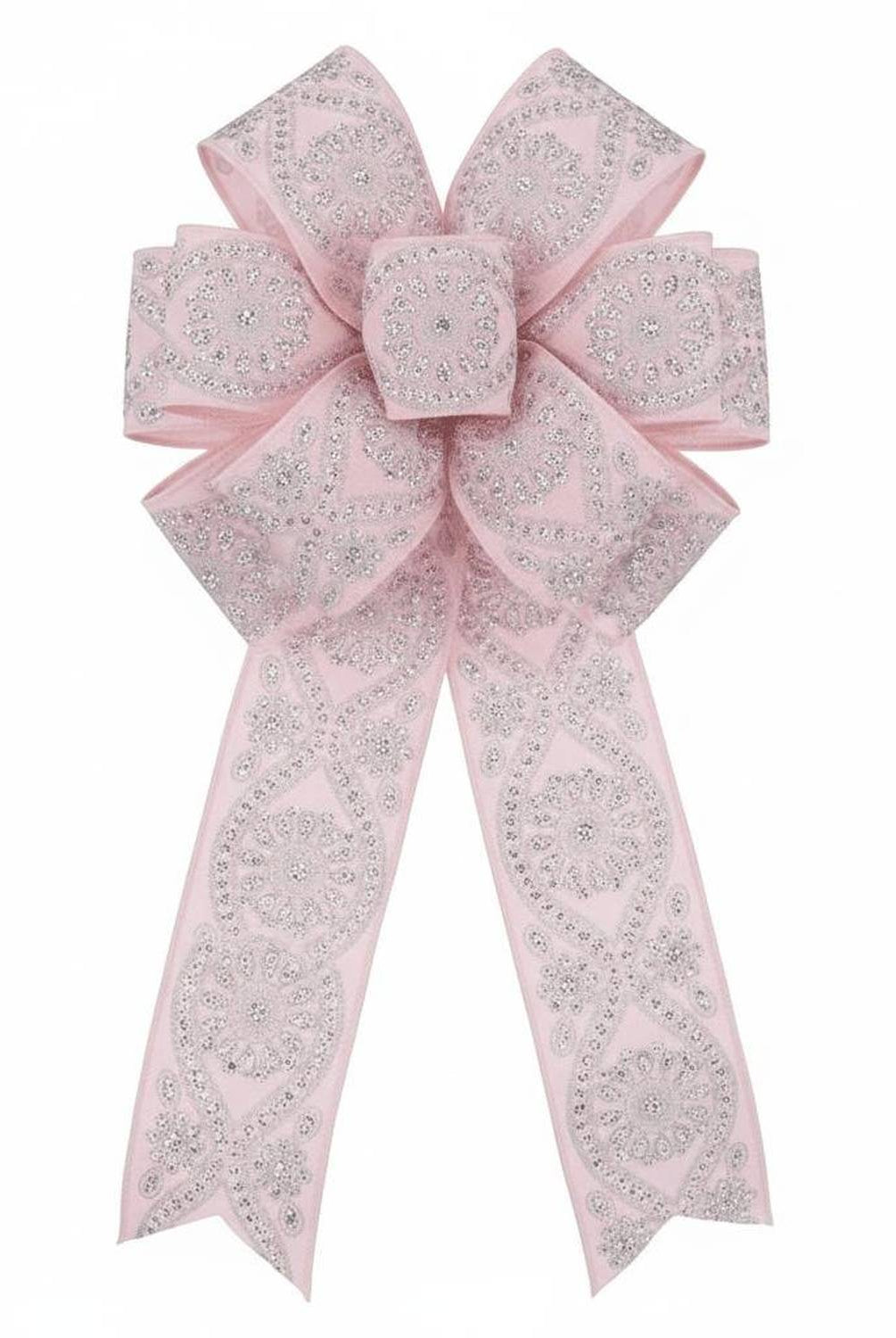 Shop For 2.5in Deluxe Wavy Floral Ribbon: Pale Pink (10 Yards)