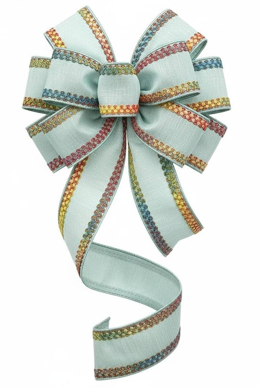 Shop For 2.5in Dupion Center Braid Ribbon: Light Blue (10 Yards)