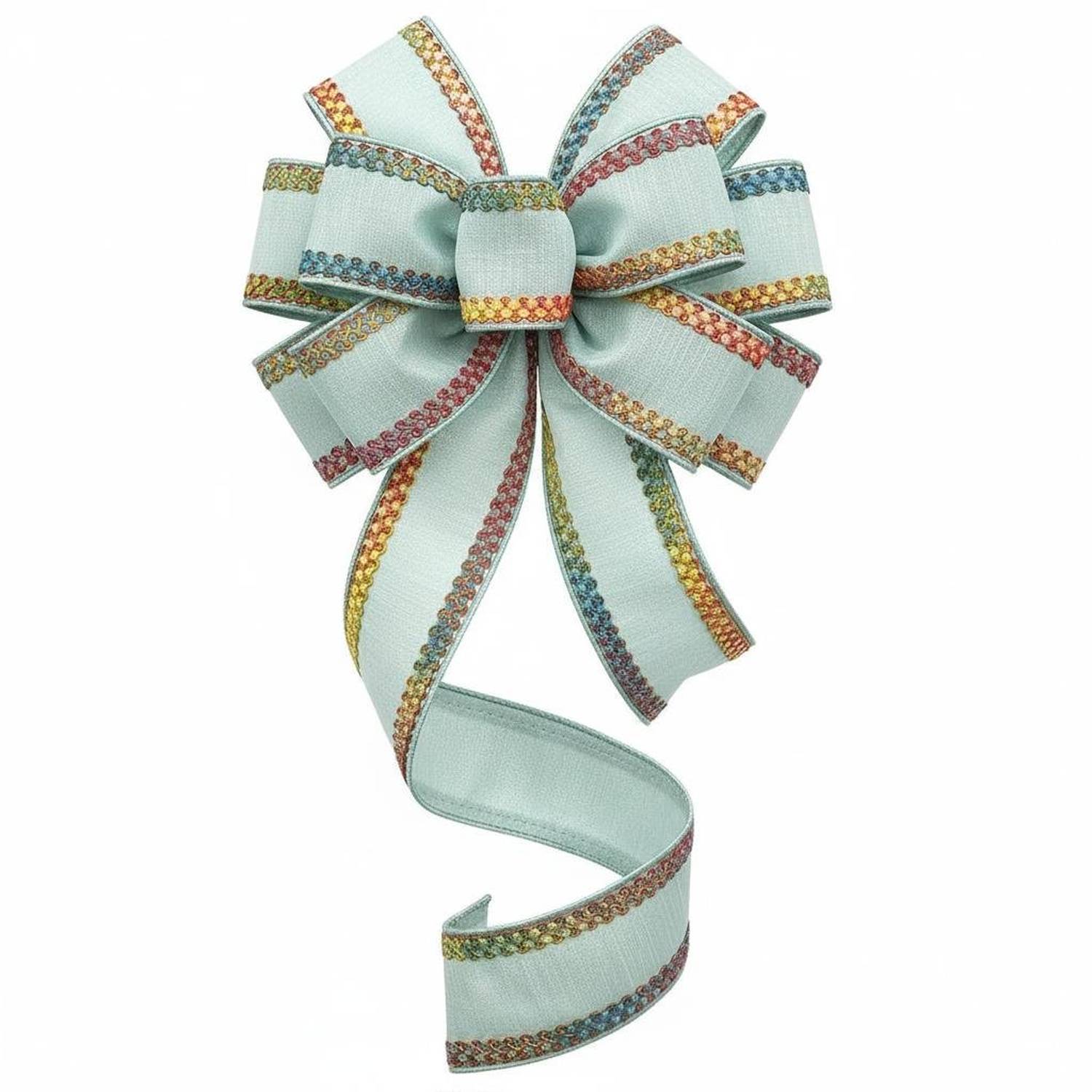 Shop For 2.5in Dupion Center Braid Ribbon: Light Blue (10 Yards)