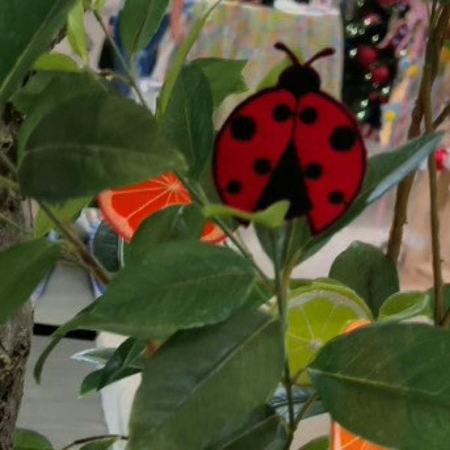 2.5in Felt Embroidery Lady Bug Garland (5 Yards)