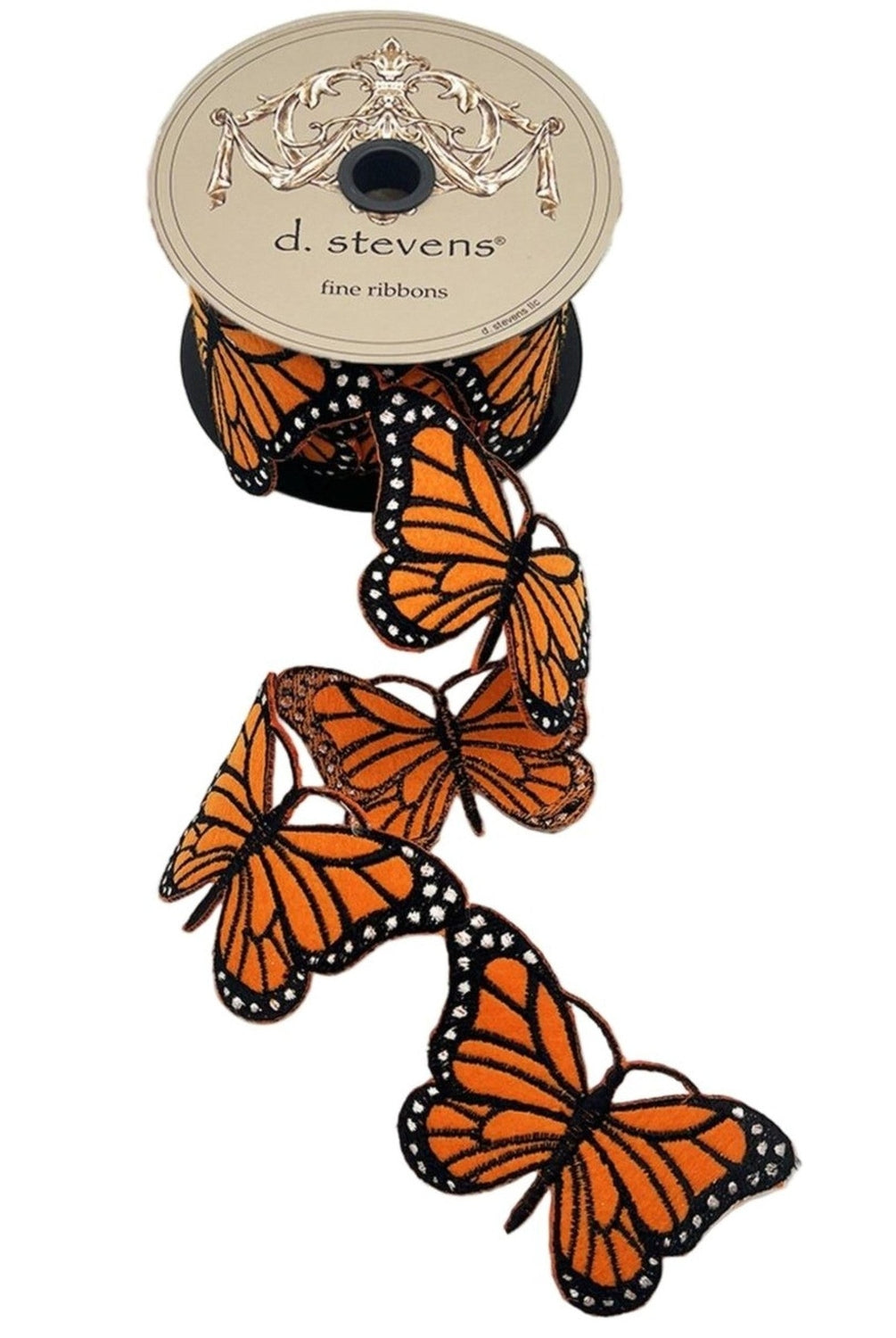2.5in Felt Embroidery Monarch Garland (5 Yards)