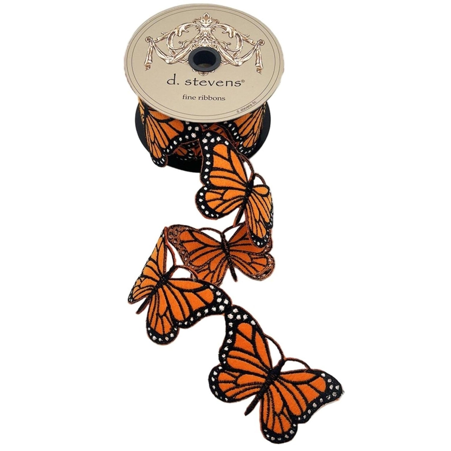 2.5in Felt Embroidery Monarch Garland (5 Yards)