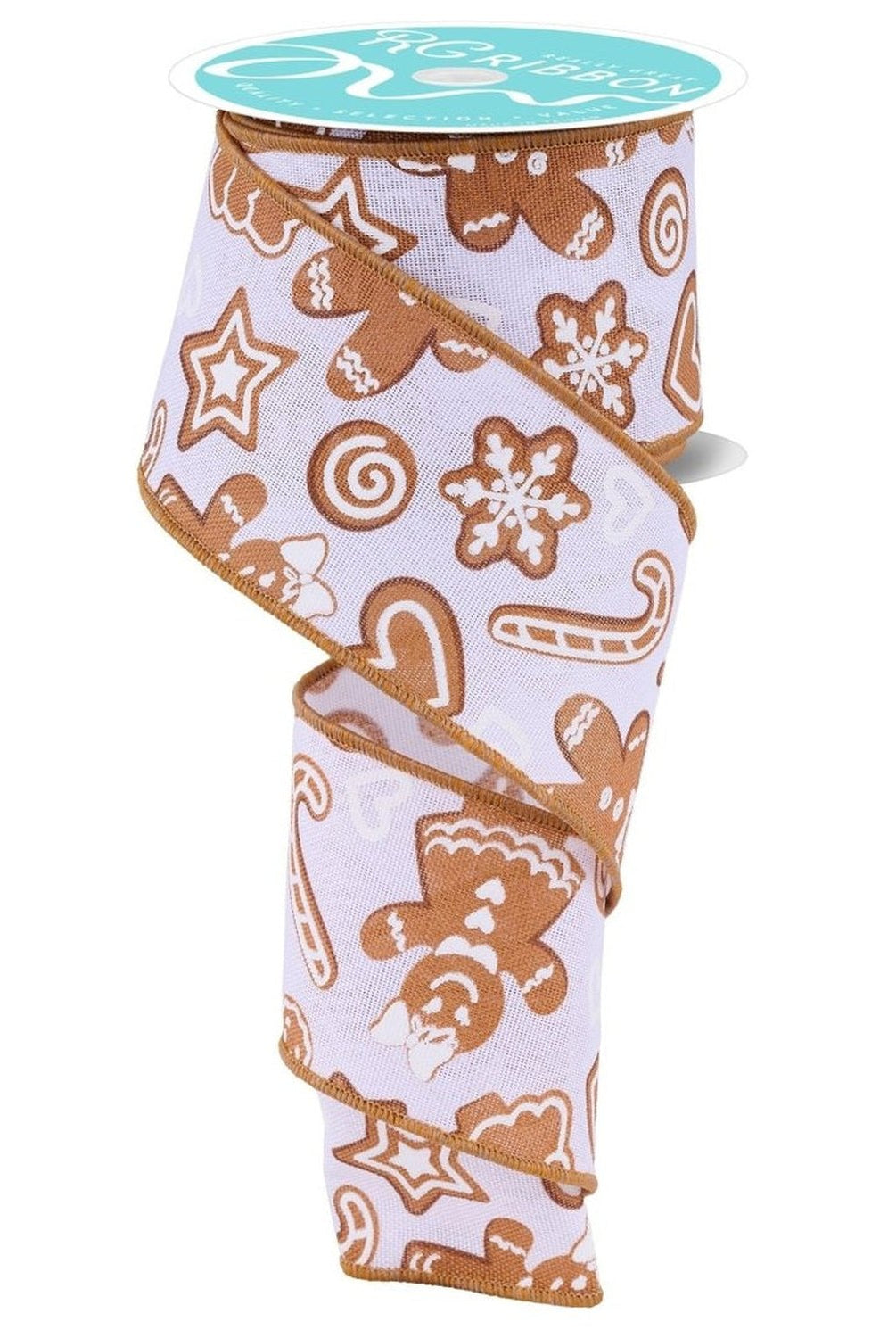Shop For 2.5in Gingerbread Ribbon: White (10 Yards)