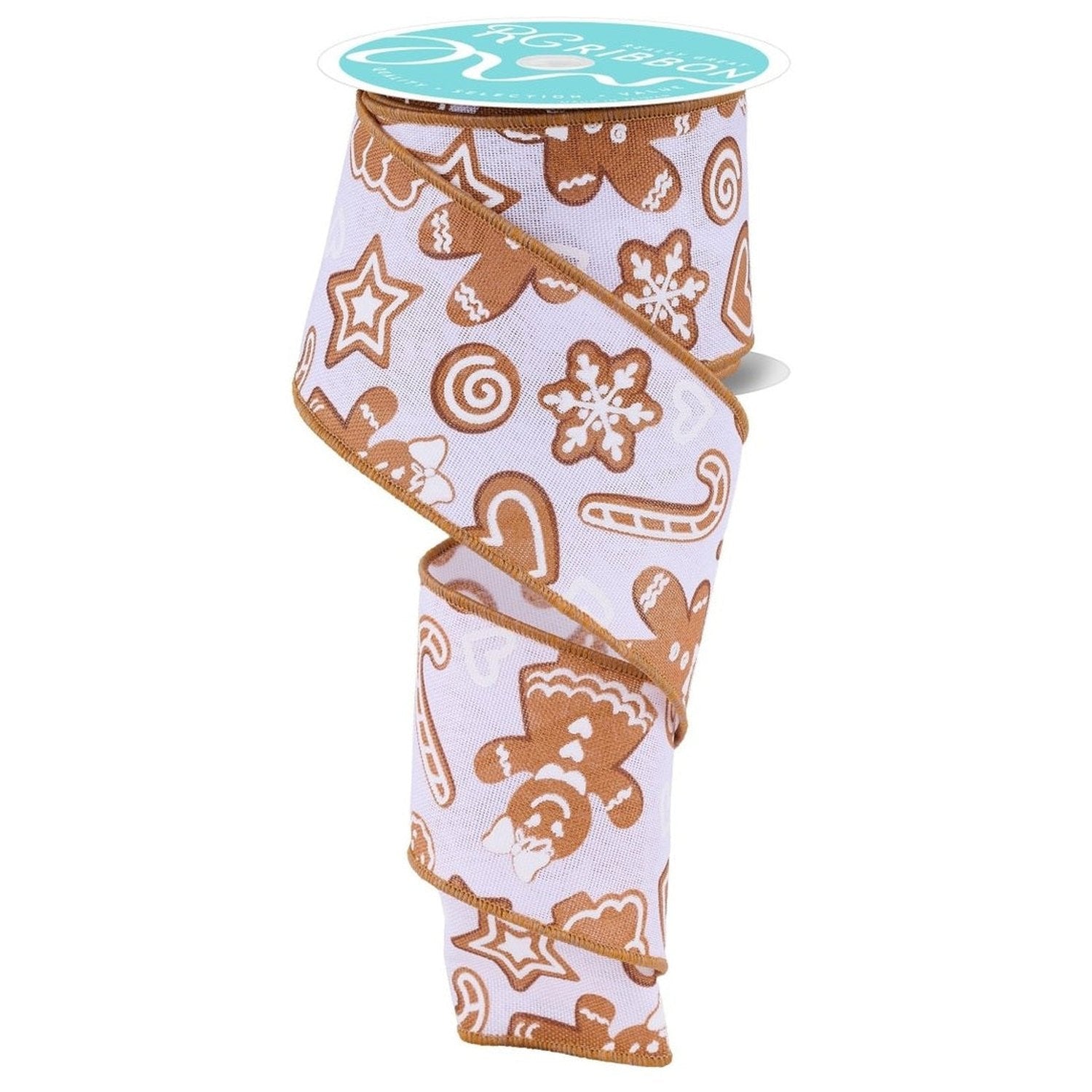 Shop For 2.5in Gingerbread Ribbon: White (10 Yards)