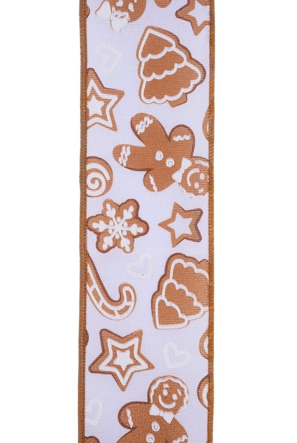 Shop For 2.5in Gingerbread Ribbon: White (10 Yards)