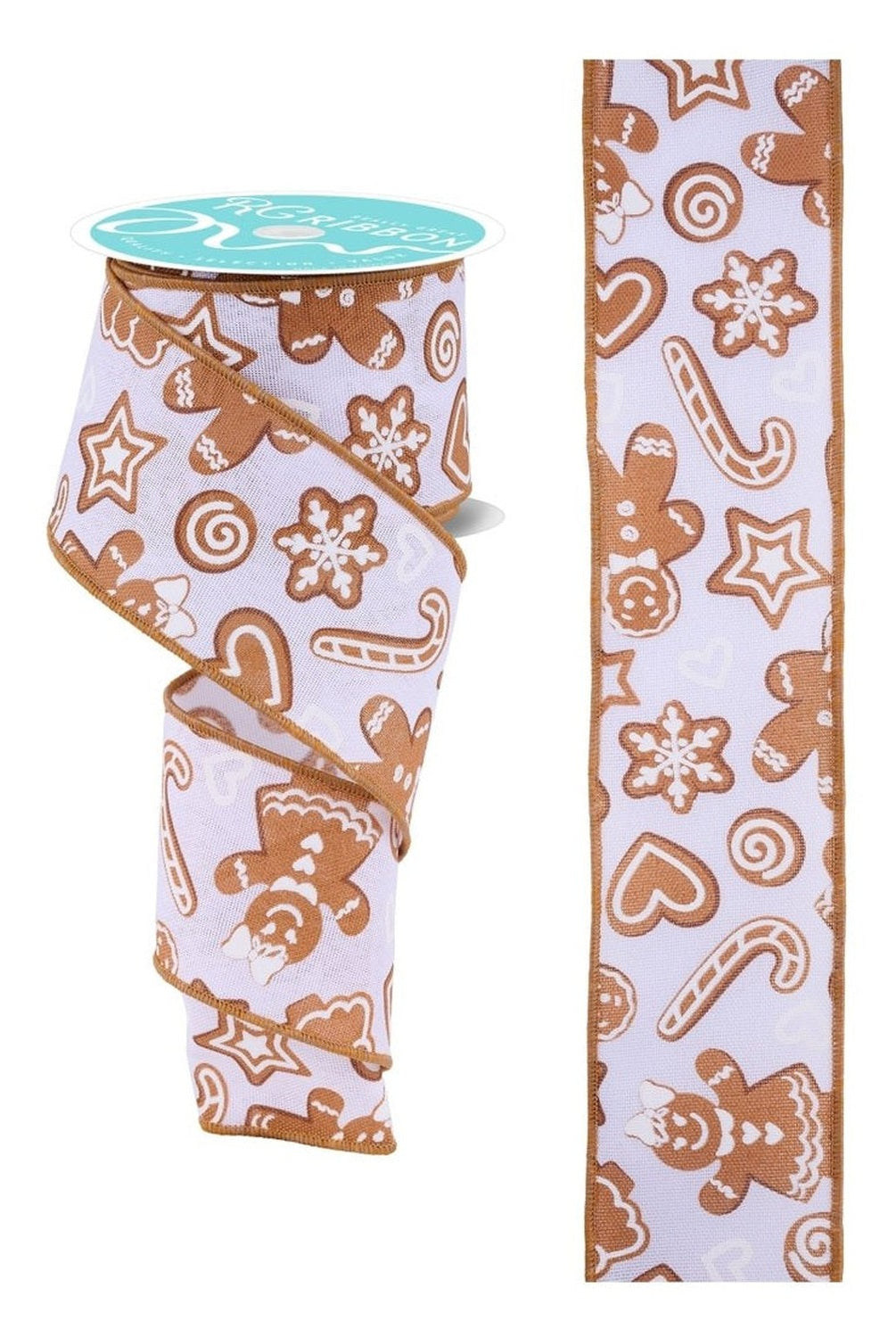 Shop For 2.5in Gingerbread Ribbon: White (10 Yards)