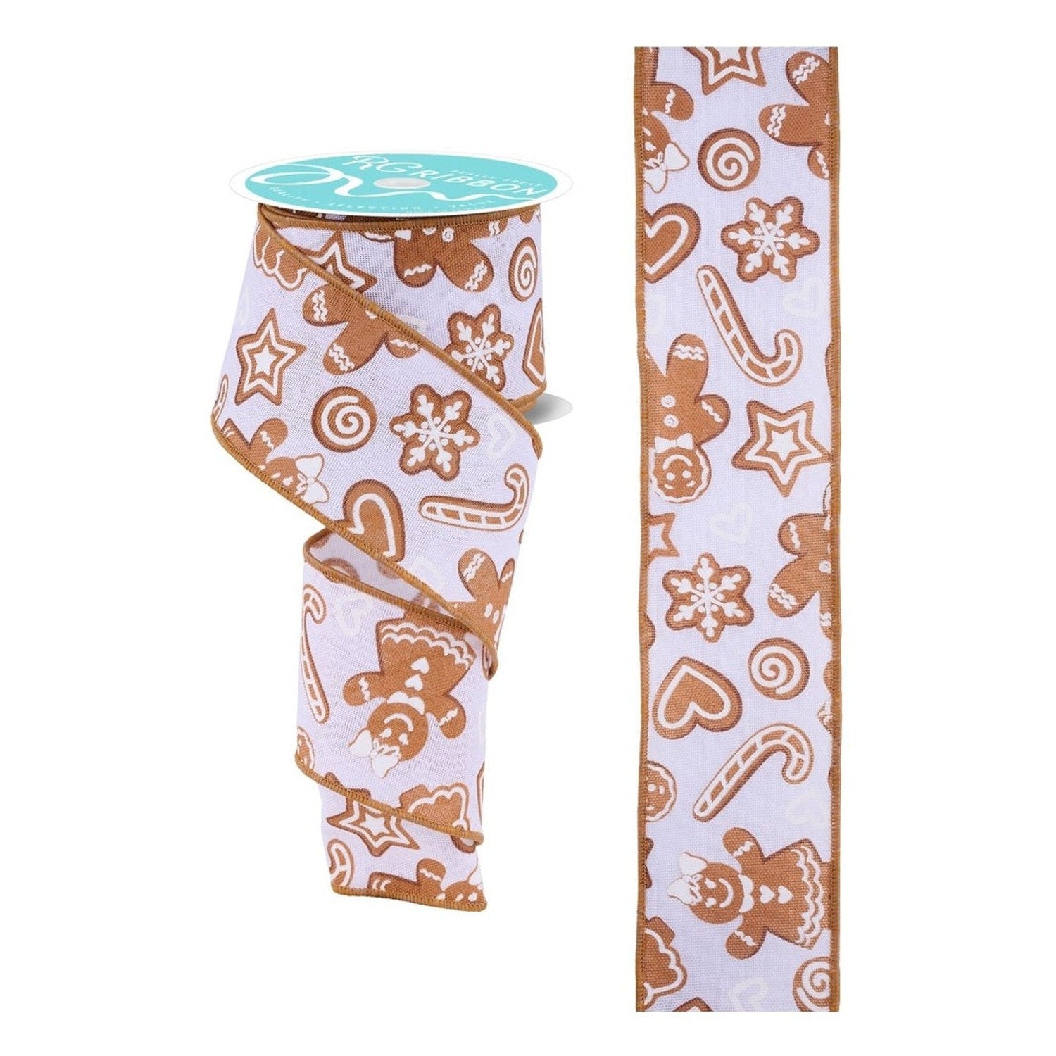 Shop For 2.5in Gingerbread Ribbon: White (10 Yards)