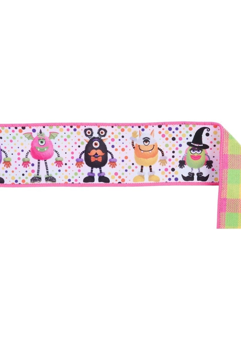 Shop For 2.5in Halloween Monster Ribbon: White (10 Yards)