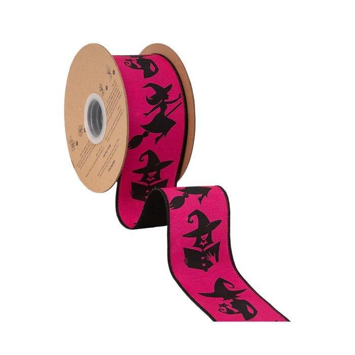 Shop For 2.5in Halloween Witch Ribbon: Hot Pink (10 Yards)