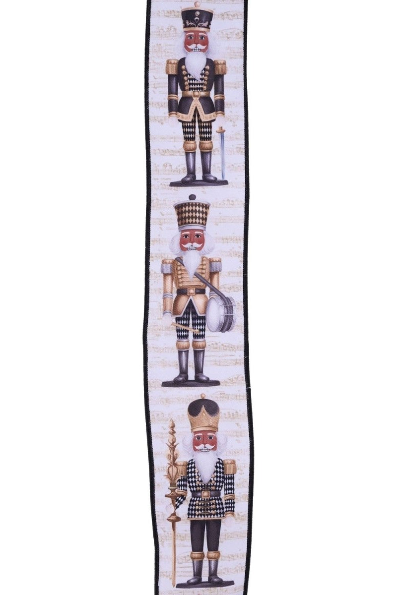 Shop For 2.5in LS Nutcracker Ribbon: Black/White (10 Yards)
