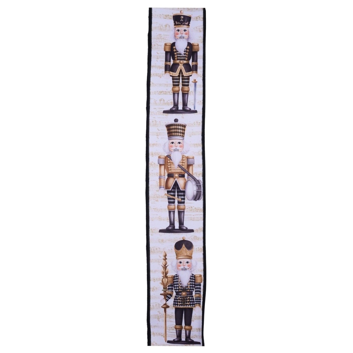 Shop For 2.5in LS Nutcracker Ribbon: White/Gold (10 Yards)