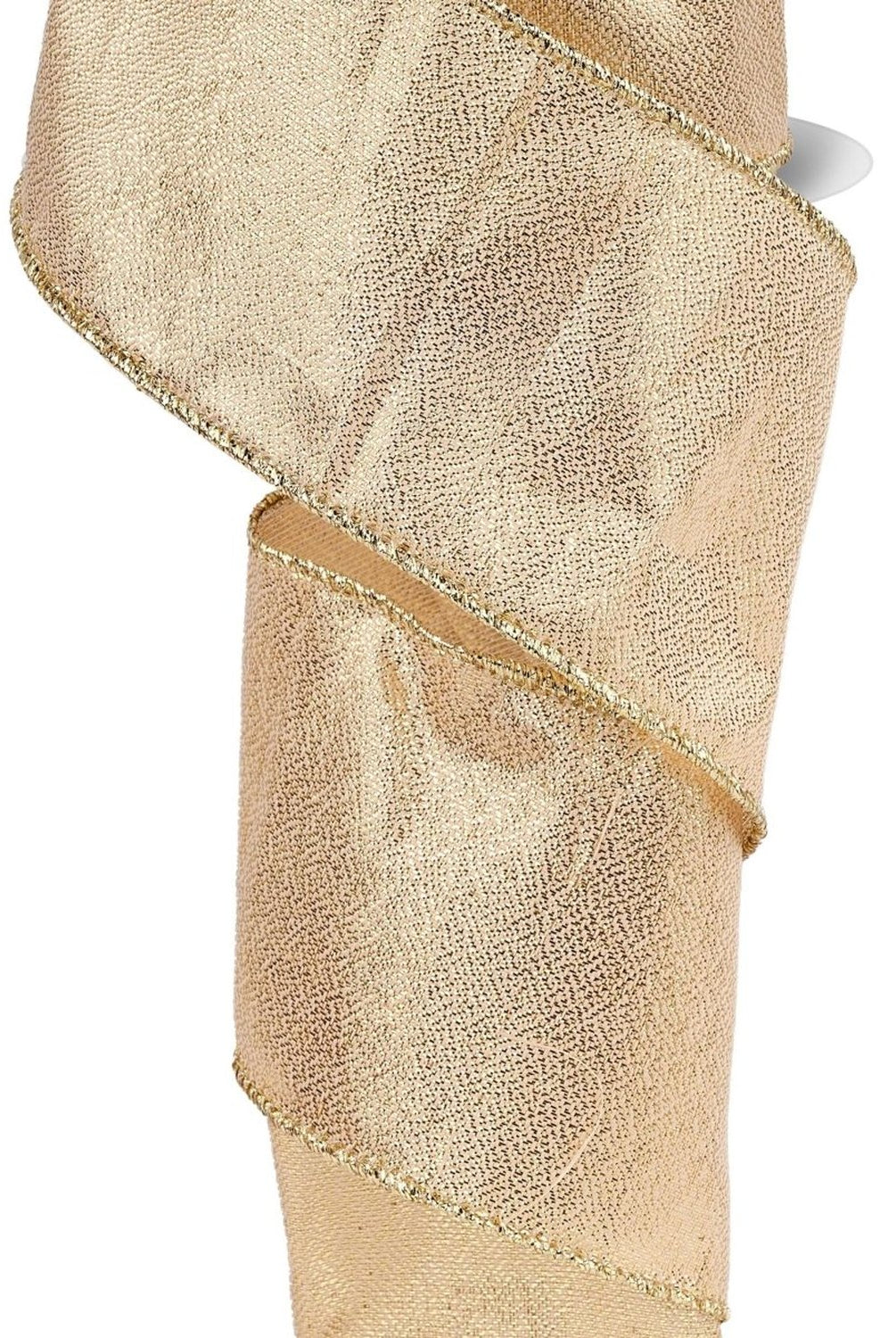 Shop For 2.5in Metallic Satin Ribbon: Dark Gold (10 Yards)
