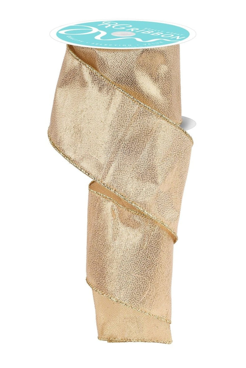 Shop For 2.5in Metallic Satin Ribbon: Dark Gold (10 Yards)