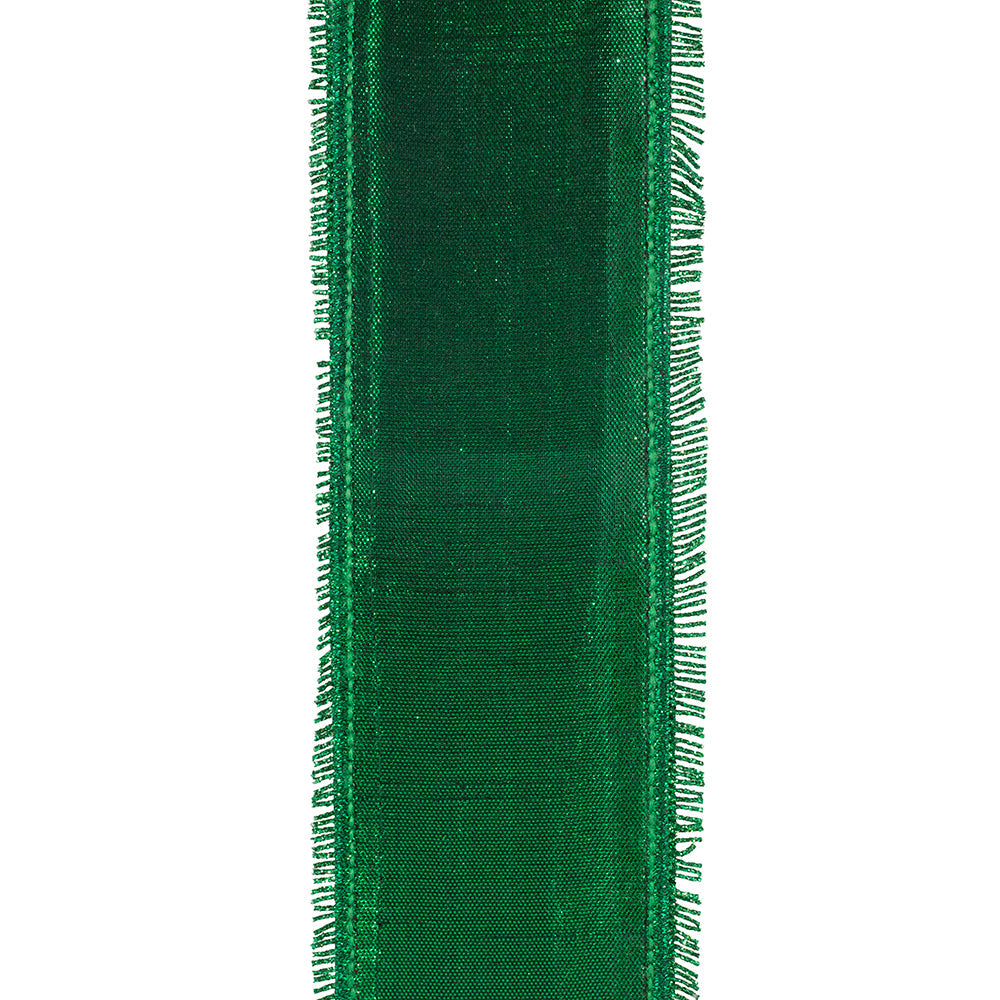 Shop For 2.5in Opulent Trim Fringe Velvet Ribbon: Red/Green (10 Yards)