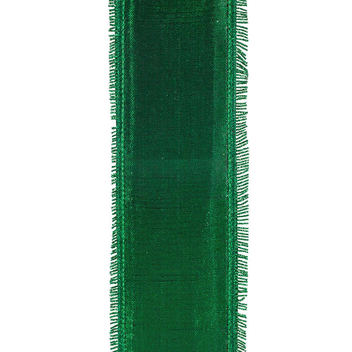 Shop For 2.5in Opulent Trim Fringe Velvet Ribbon: Red/Green (10 Yards)