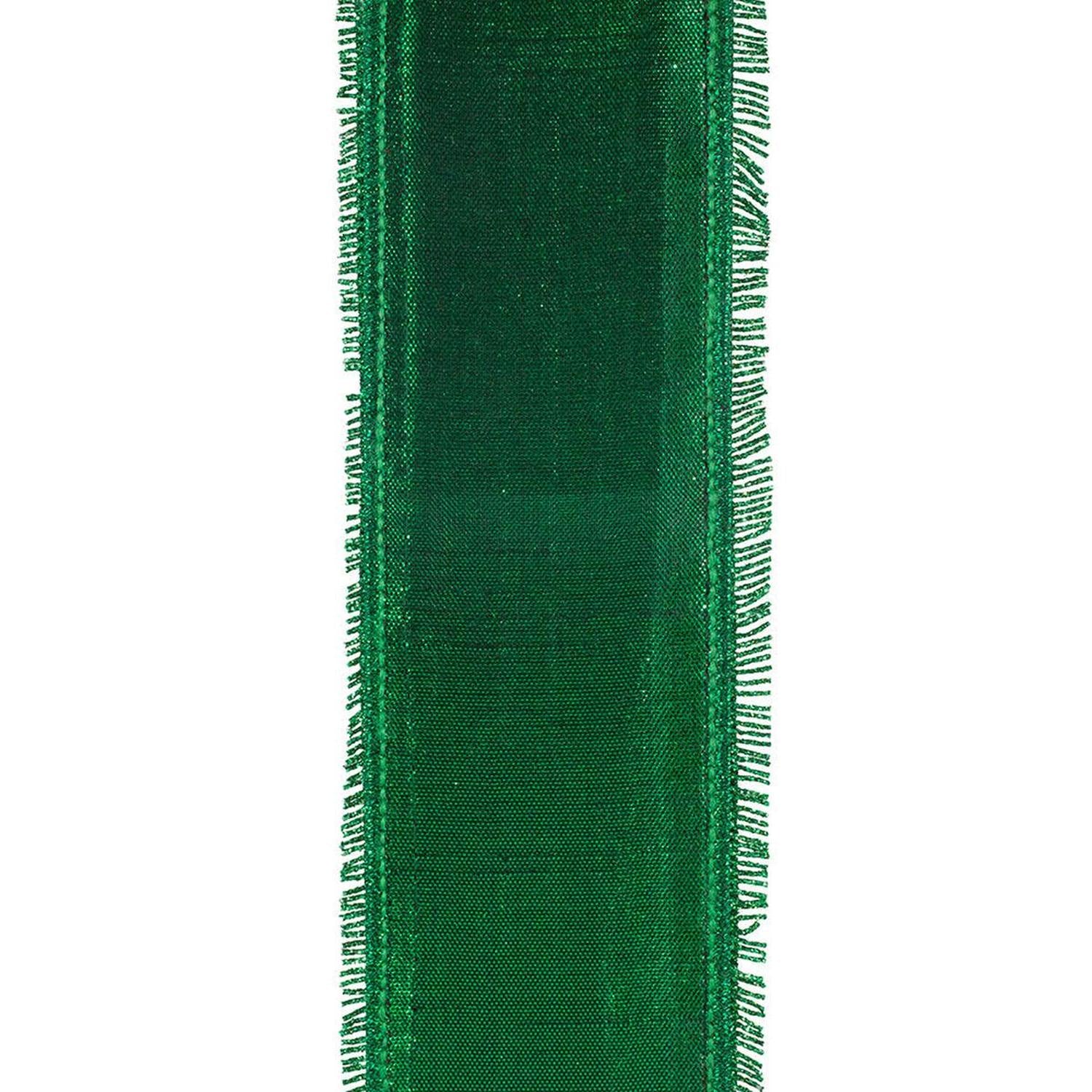 Shop For 2.5in Opulent Trim Fringe Velvet Ribbon: Red/Green (10 Yards)