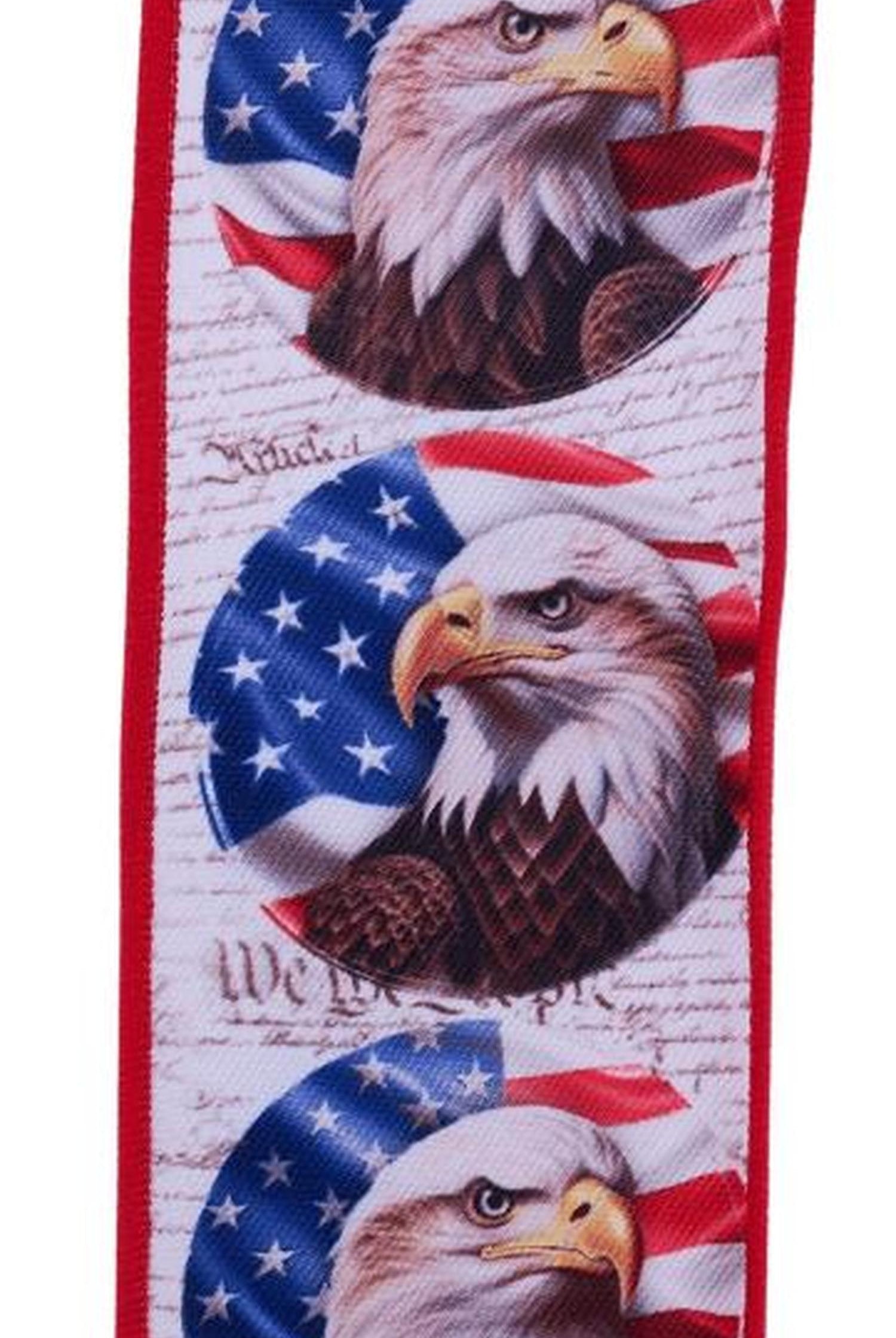 2.5in Patriotic Bald Eagle Ribbon (10 Yards)