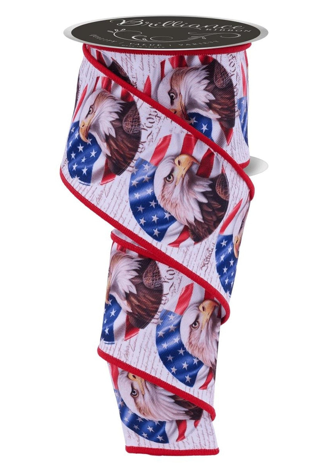 2.5in Patriotic Bald Eagle Ribbon (10 Yards)