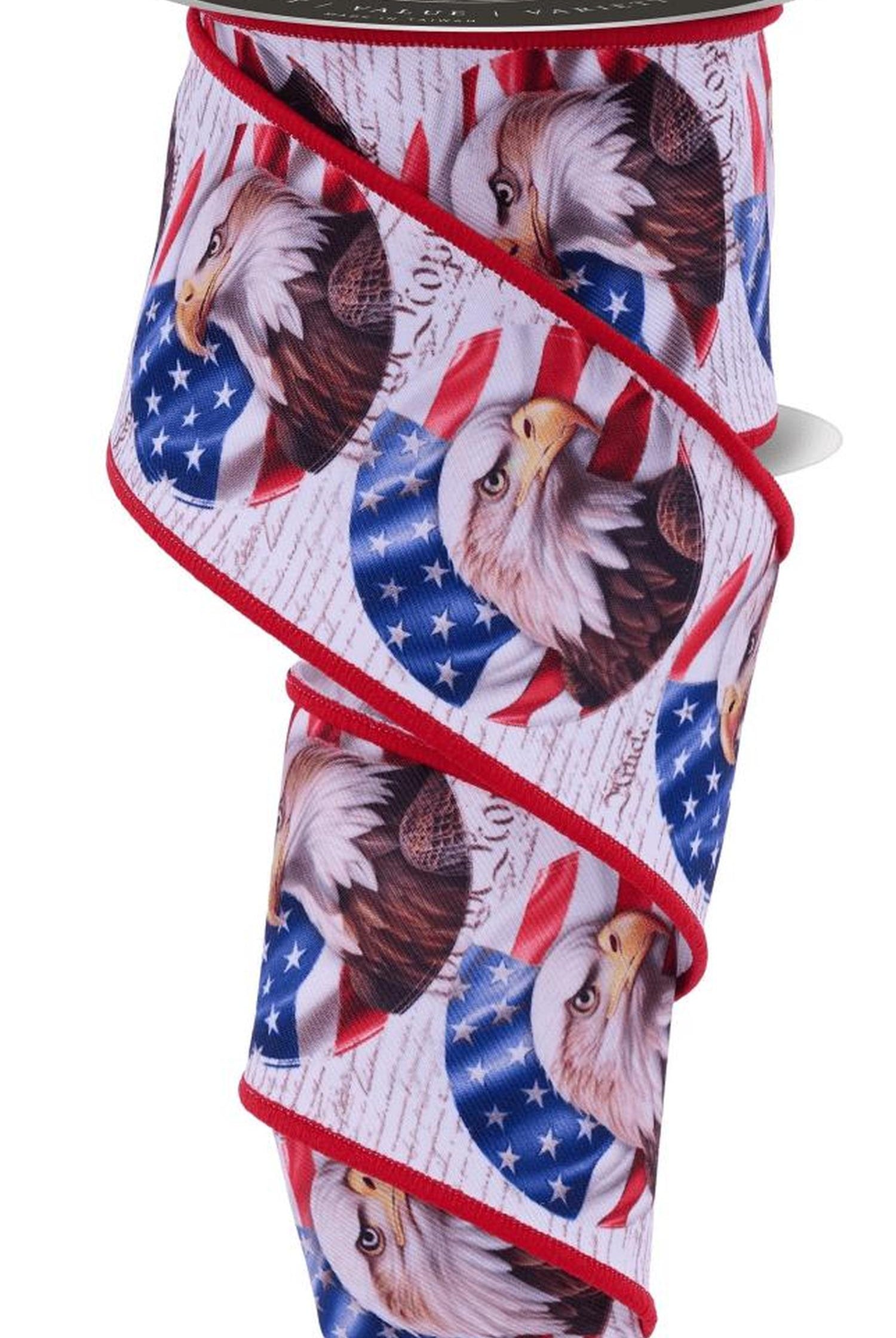 2.5in Patriotic Bald Eagle Ribbon (10 Yards)
