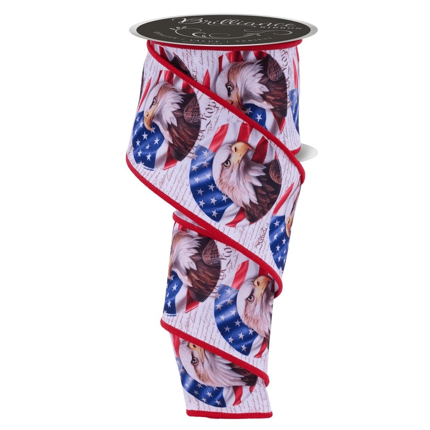 2.5in Patriotic Bald Eagle Ribbon (10 Yards)
