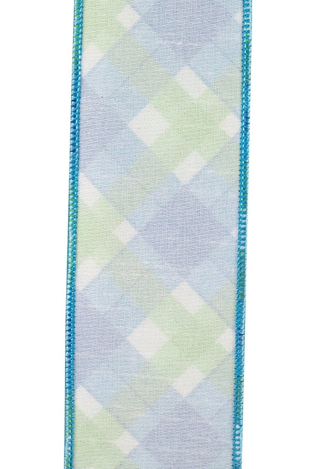 Shop For 2.5in Plaid Seaway Deluxe Backed Ribbon: Blue/Green (10 Yards)