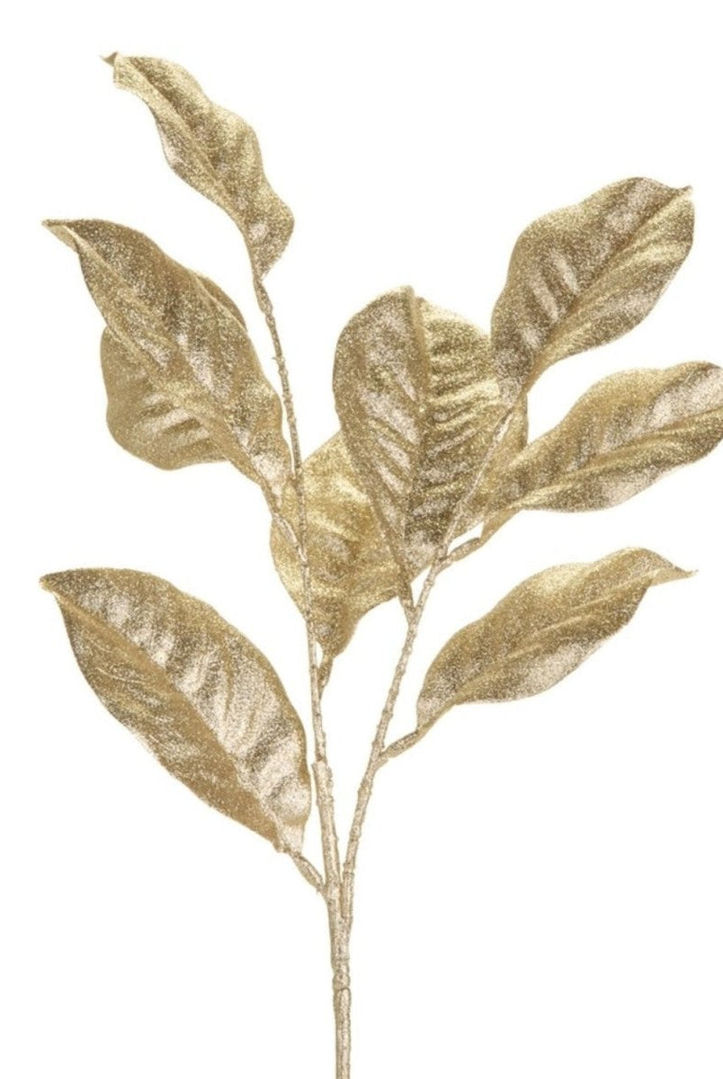 Shop For 25in Platinum Magnolia Leaf Spray