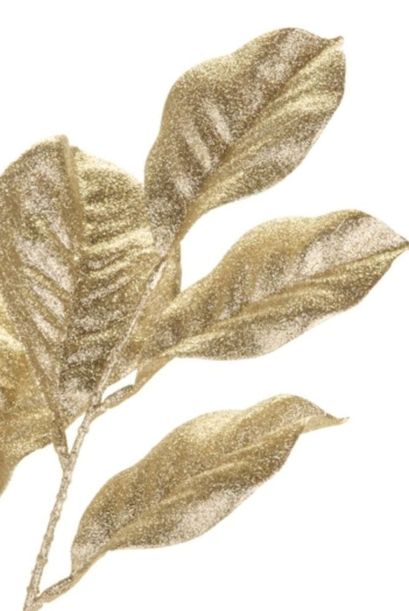Shop For 25in Platinum Magnolia Leaf Spray